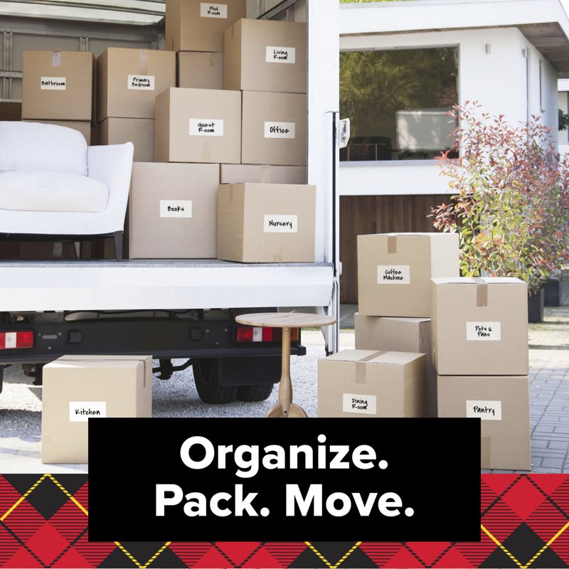 Self-Adhesive Moving Labels for Boxes and Containers - 25 Pack, 4.62 x 2.87 inches