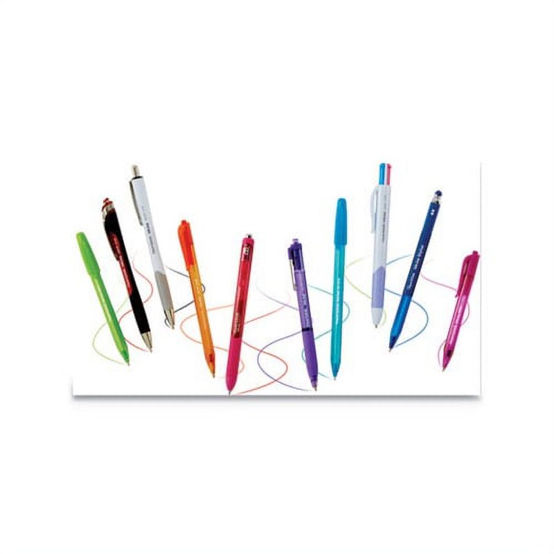 Ballpoint Pen 1mm Medium Point Black Ink Stick Pens, Dozen