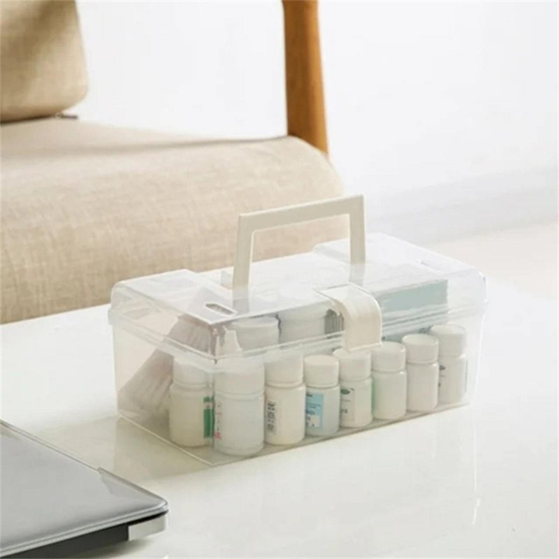 Plastic Storage Bin with Latching Lid - Clear Stackable Organizing Box for A4 Paper and Photos