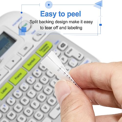 4 Pack 12mm Laminated Clear Label Tape Compatible with Brother & DISEN Label Makers