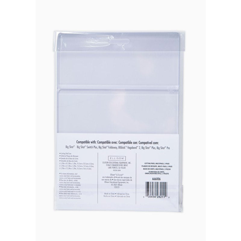 Sizzix Multipack Cutting Pads for Crafting Tools, 3 Sizes, Versatile Pack