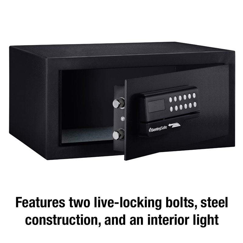 Digital Card Swipe Security Safe 1.09 Cu. Ft. with Key Lock & LED Light