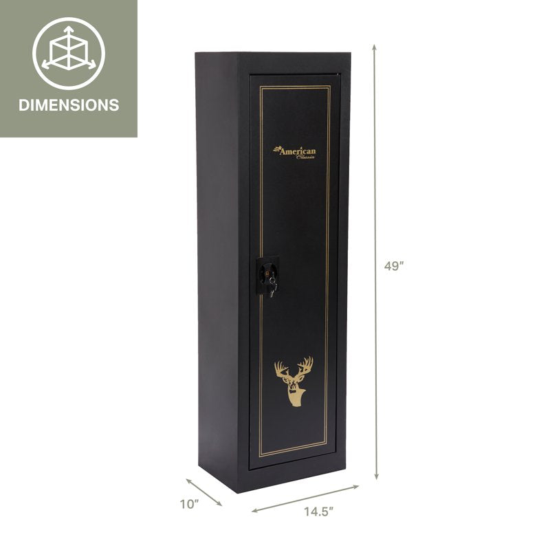 5 Gun Safe Cabinet Black - Secure Storage for Rifles and Pistols