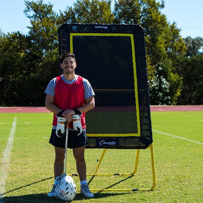Lacrosse Rebounder Net Set - 6' x 4' Ball Return Bounce Back Training Aid
