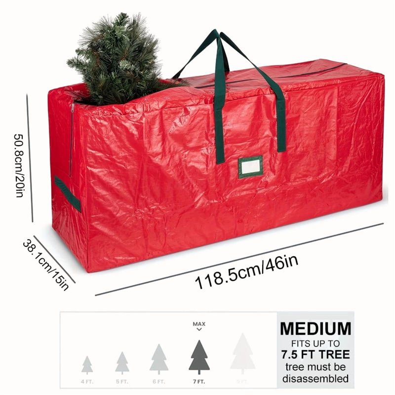 7.5 Ft Christmas Tree Storage Bag - Heavy Duty Water-Resistant Extra Large Organizer with Reinforced Handles