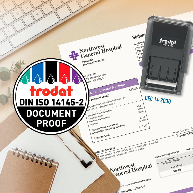 Self-Inking Date Stamp for Office & Personal Use – Adjustable, Eco-Friendly Ink