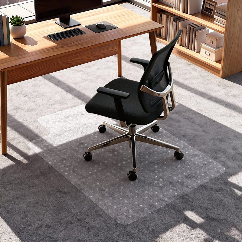 Office Chair Mat for Carpet Floor Protection 120x90cm Transparent PVC