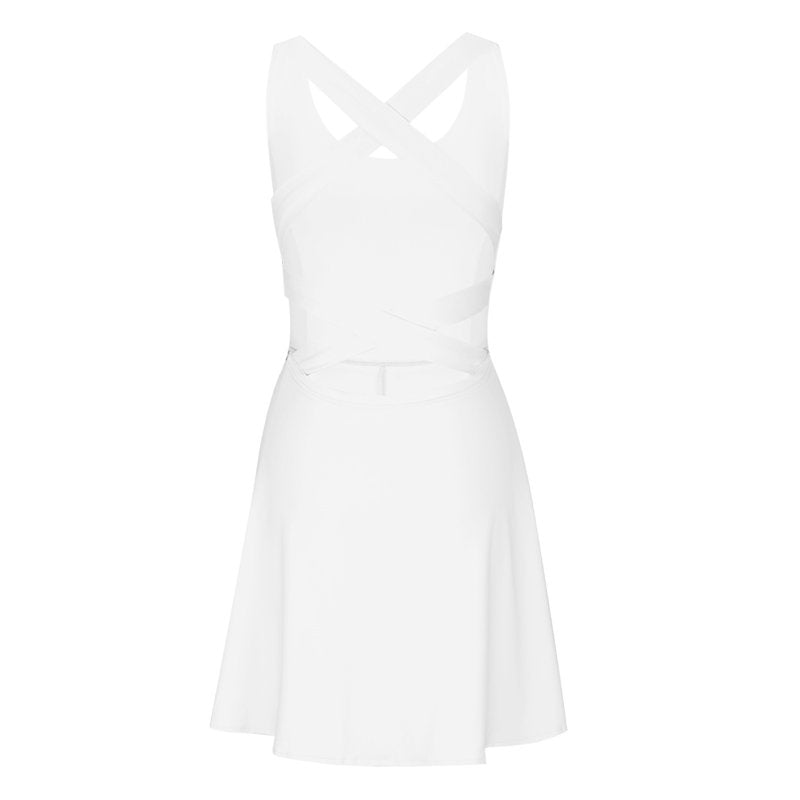Women’s Tennis Dress with Built-In Shorts & Bra - Athletic Workout Skirt