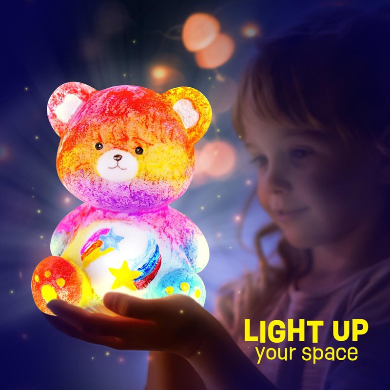 Kids Paint Your Own Bear Lamp Craft Kit - Art & Craft Supplies for Children