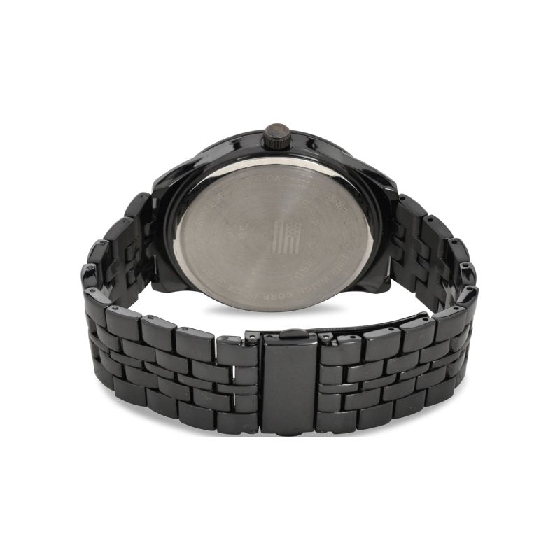 Men's Analog Bracelet Watch with Black Diamond in Gunmetal - Casual & Stylish