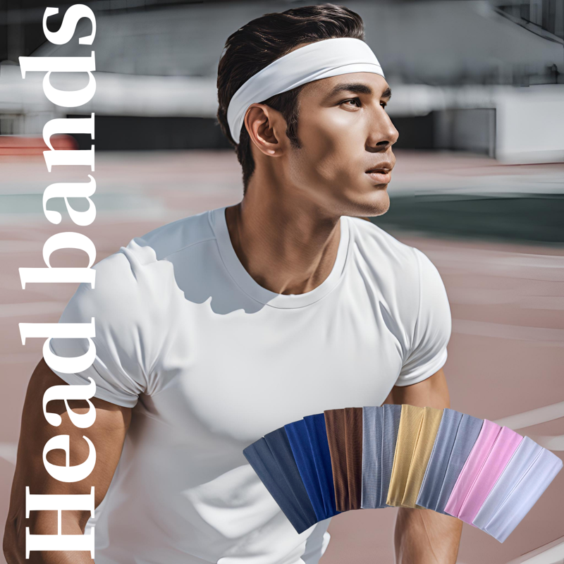 Workout Headbands for Women 16 Pack - Breathable Elastic Sports Hairbands