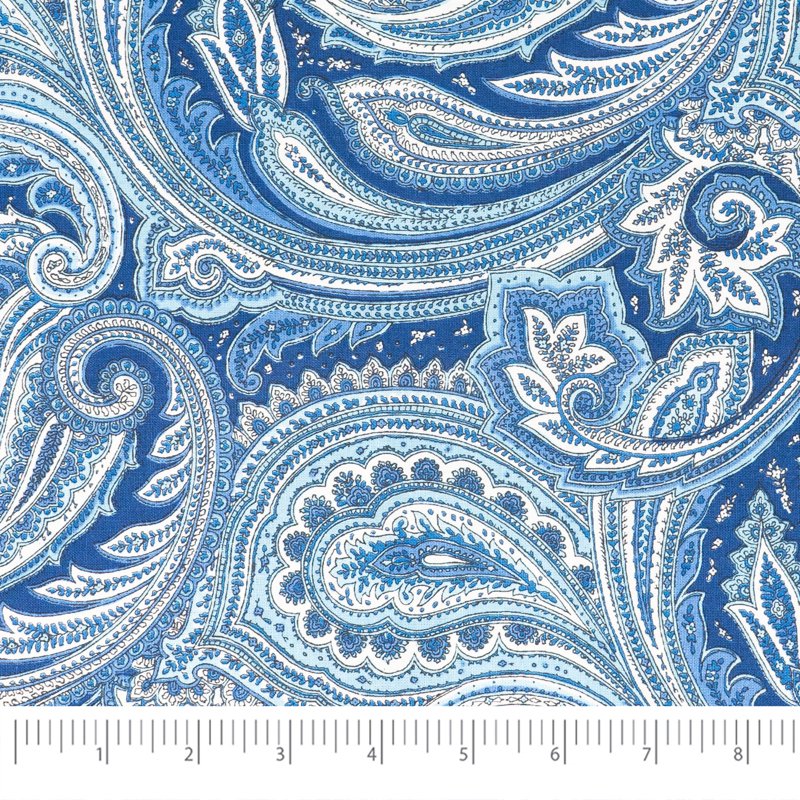 Cotton Quilting Fabric Paisley Navy 44-Inch Wide - Waverly Inspirations