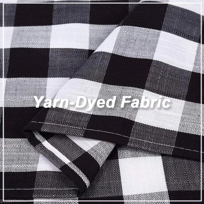 Farmhouse Tie Up Curtain - Buffalo Check Gingham Light Filtering Window Panel