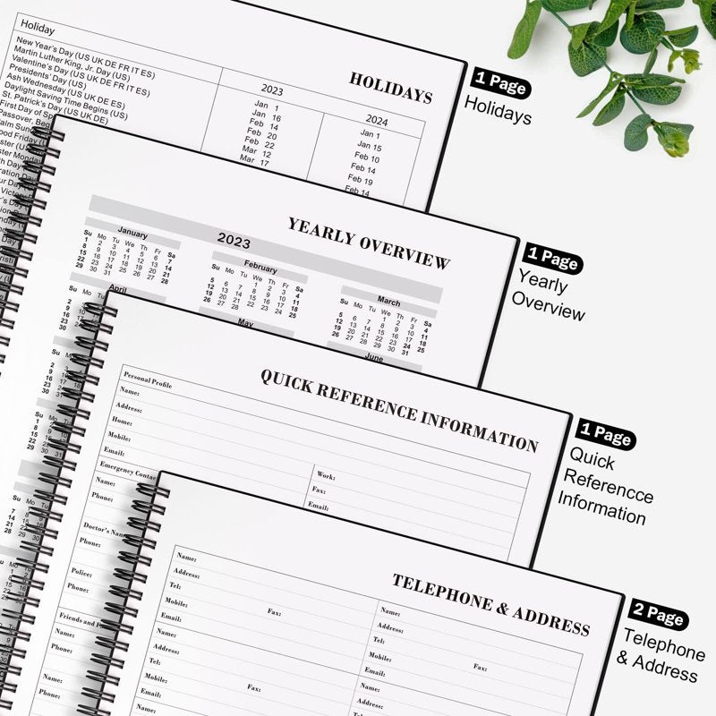 Undated Daily Planner with To-Do List and Hourly Schedule - A4/A5 Options