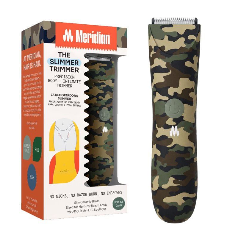 Meridian Slimmer Trimmer Bikini & Body Hair Groomer - USB Rechargeable, Forest Camo