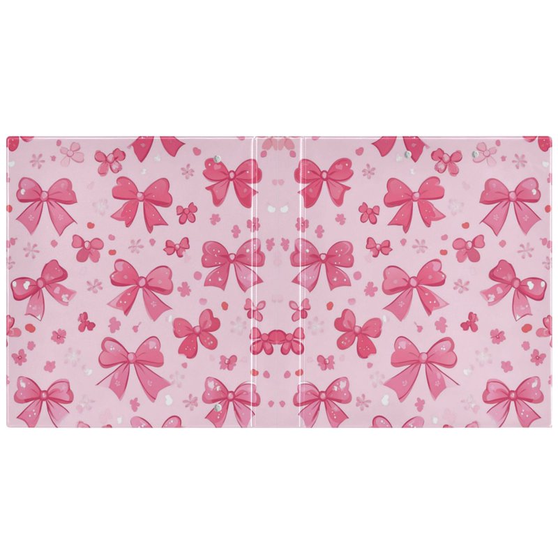 Pink Cute Bows 3-Ring Hardcover Binder - 1.5 Inch Round Rings for Office & School