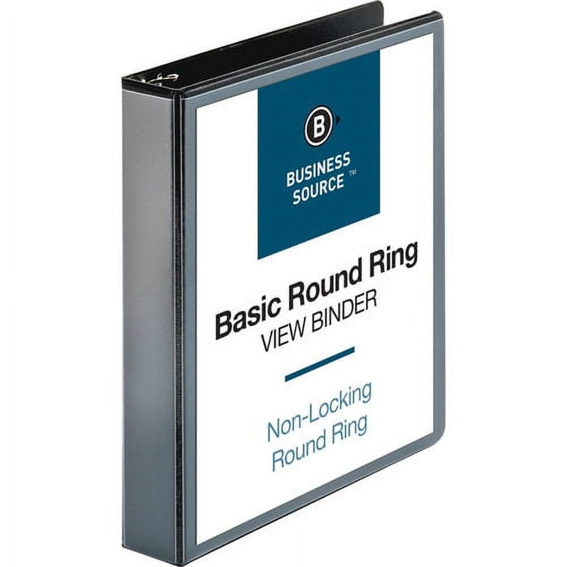 Round-Ring View Binder 1.5 Inch Capacity Black for Presentations
