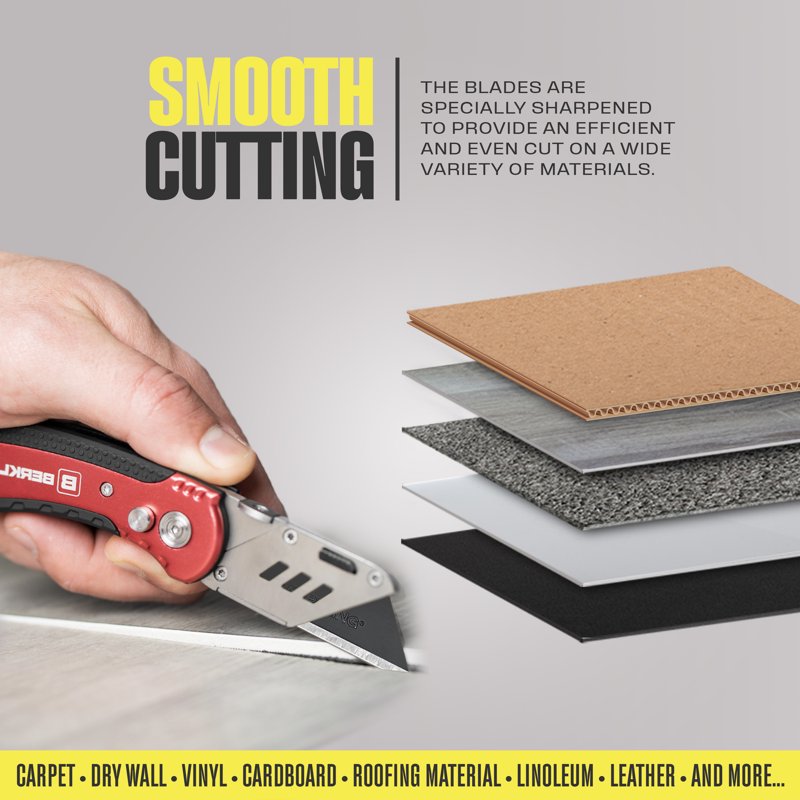 Utility Knife Blades 100-Pack Sharp Durable Replacement Blades for Cutter