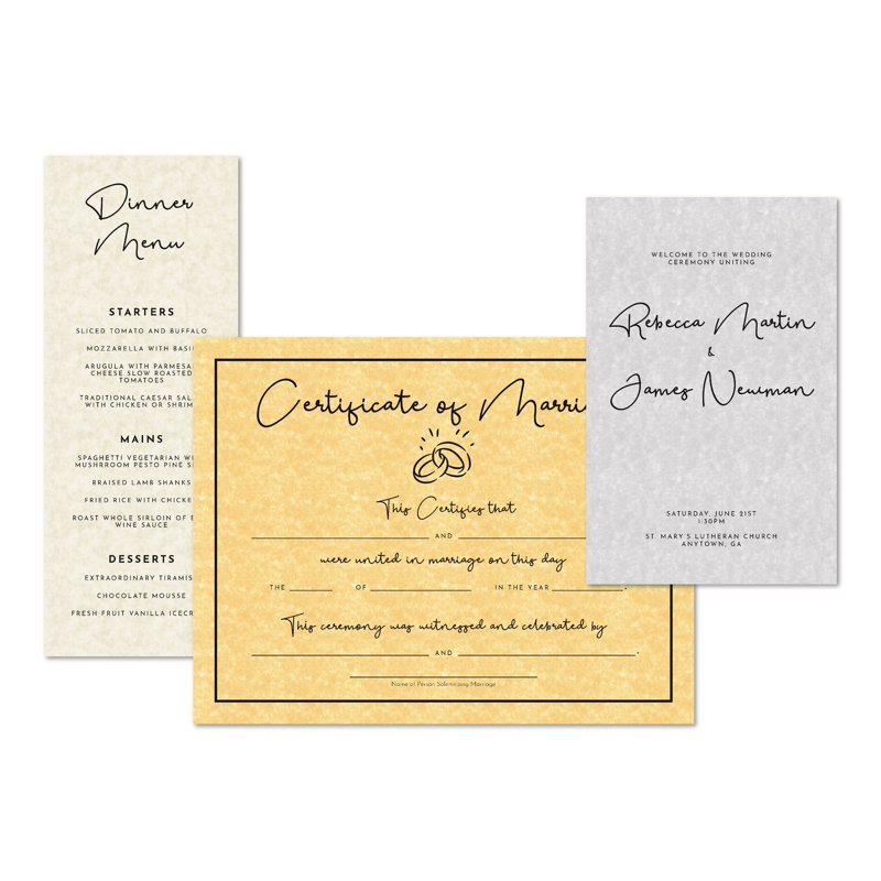 Business Parchment Paper Ivory 8.5 x 11 Inch 24 lb 80 Sheets for Certificates Crafts