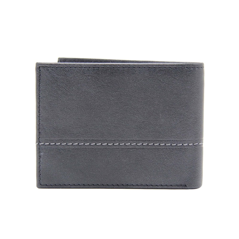 Leather Bifold Wallet for Men - RFID Protected Card Holder with Hidden Bill Compartment