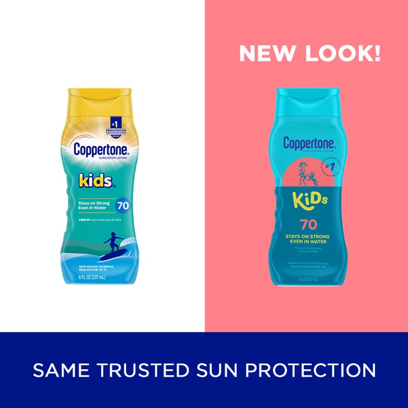Kids Sunscreen Lotion SPF 70 - Water-Resistant Broad Spectrum Sun Protection, 8 fl oz