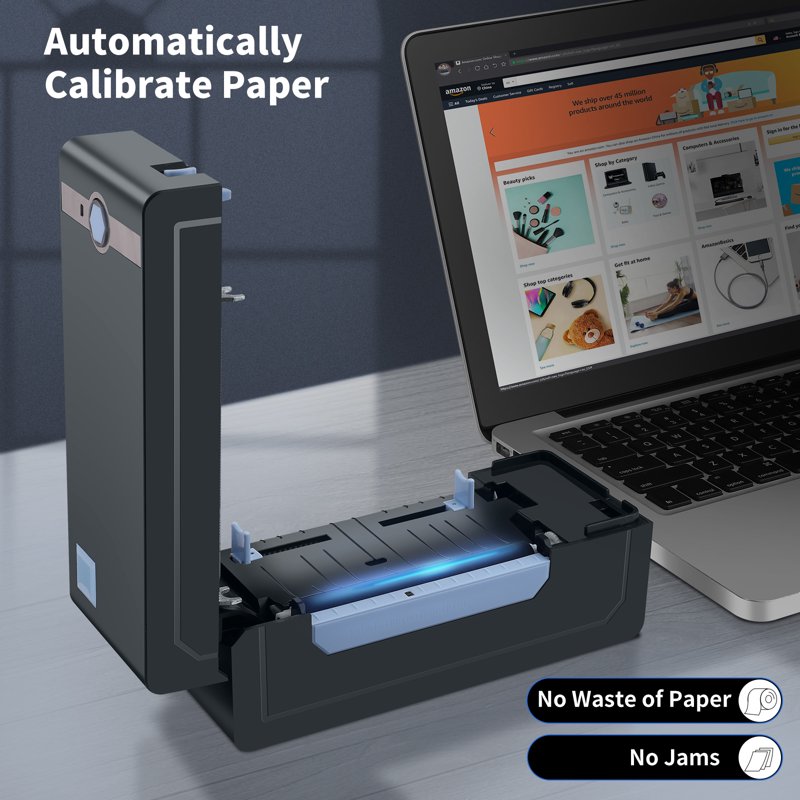 Bluetooth Thermal Label Printer 4x6 for Shipping Packages - JADENS