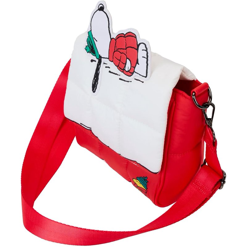 Peanuts Snoopy and Woodstock Snow Day Doghouse Crossbody Bag - Holiday Loungefly