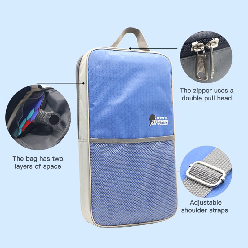 Gray Aibecy Lightweight Pickleball Bag with Large Capacity, 3-Layer Scratch-Resistant Paddle Case