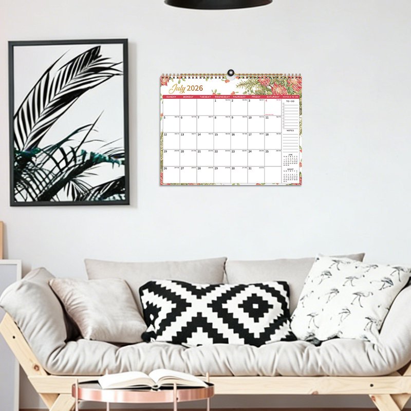 2026-2027 Wall Calendar 18-Month Planner with Holidays & Notes - Thick Paper