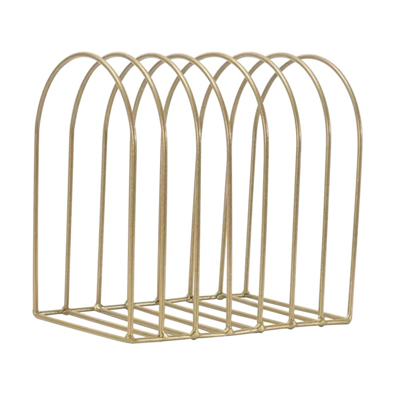 7-Slot Desk File Organizer Magazine Holder Metal Rack for Office Home Decor