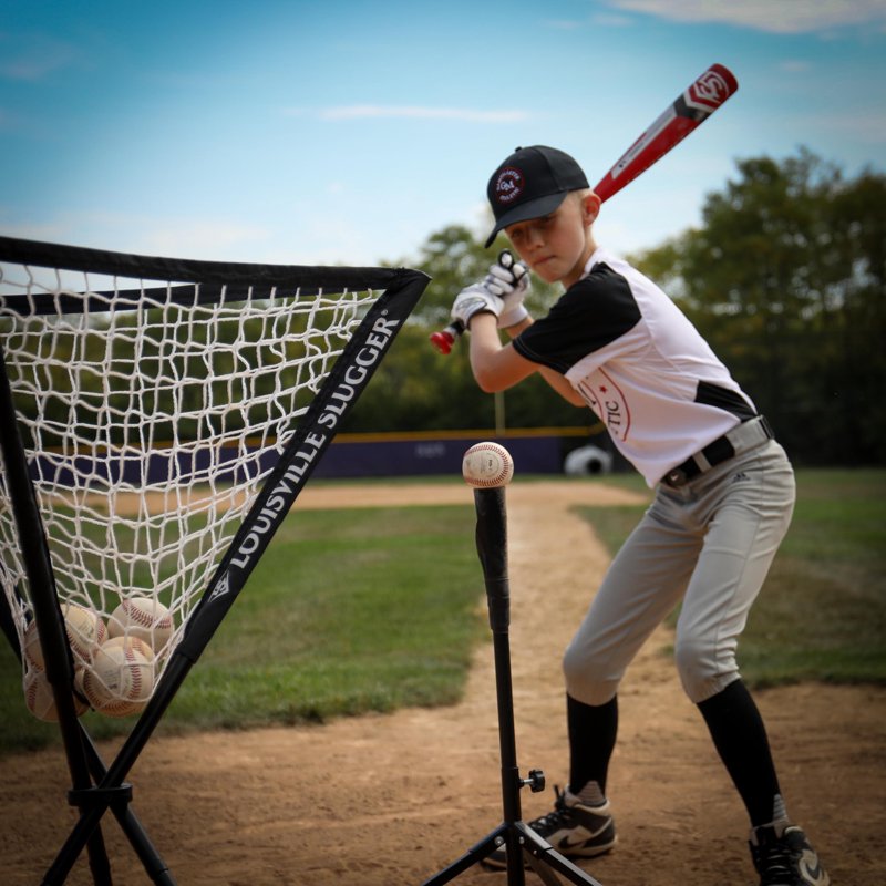 Portable Soft Toss Baseball & Softball Pitching Machine for Batting Practice