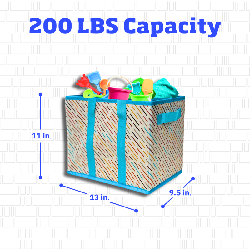 Collapsible Storage Totes 3-Pack - Heavy Duty Moisture-Resistant Reusable Bags