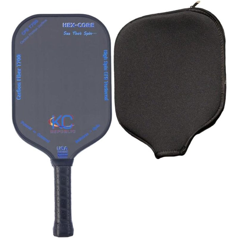 Pickleball Paddles - USAPA Approved T700 Carbon Fiber, 16mm Honeycomb Core, High Spin Textured Surface