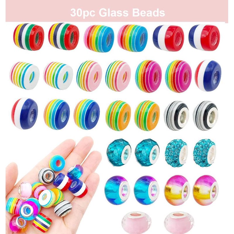 DIY Jewelry Making Kit with Charms Beads & Beads for Girls Kids