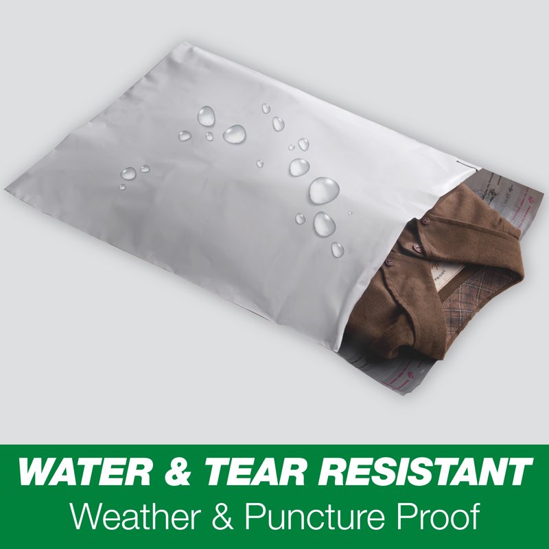 Reusable Poly Mailers 14x18 Inch - Water-Resistant Self-Seal Packing Bags, 5 Pack