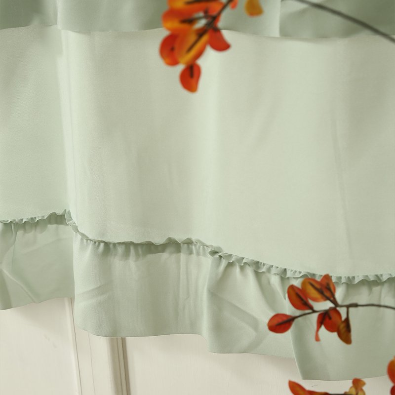 Blackout Window Valances for Living Room Bedroom Bathroom - Thermal Insulated 39x17 Inches