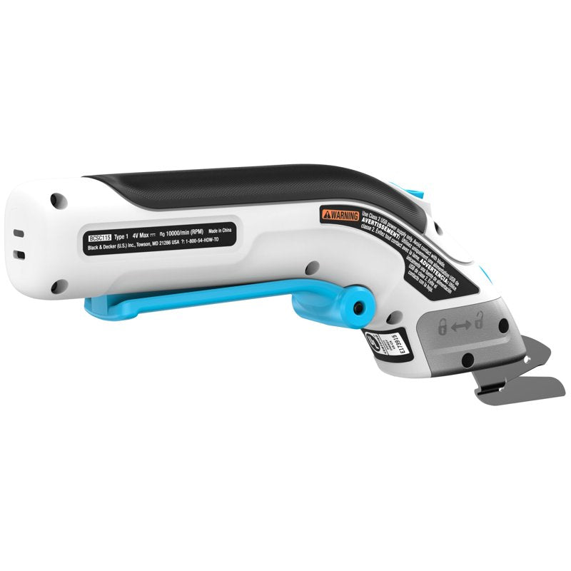Cordless Crafting Scissors with Dual Blades - Black+Decker 4V MAX, Battery Operated
