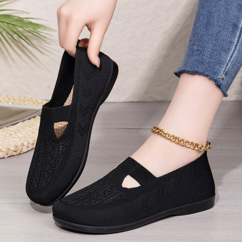 Orthopedic Women’s Mesh Slip-On Shoes with Arch Support & Lightweight Non-Slip Outsole