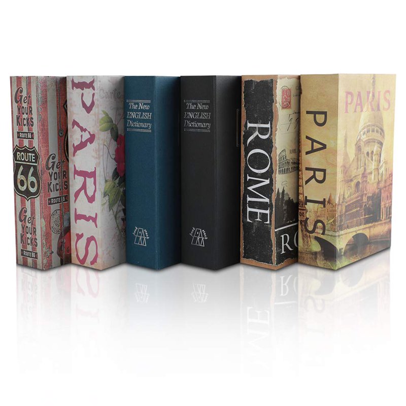 Portable Hidden Book Safe - Dictionary Style Security Lock Box for Jewelry Cash & Valuables