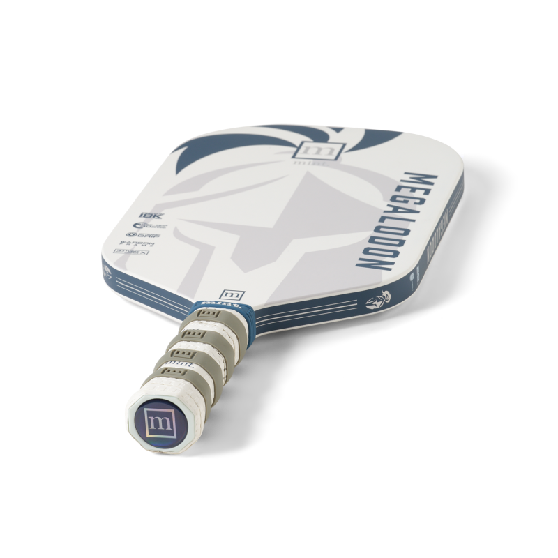 Megalodon Pickleball Paddle with 18K Carbon Fiber Face, 20mm Poly Core, Elongated Handle – USAPA Approved