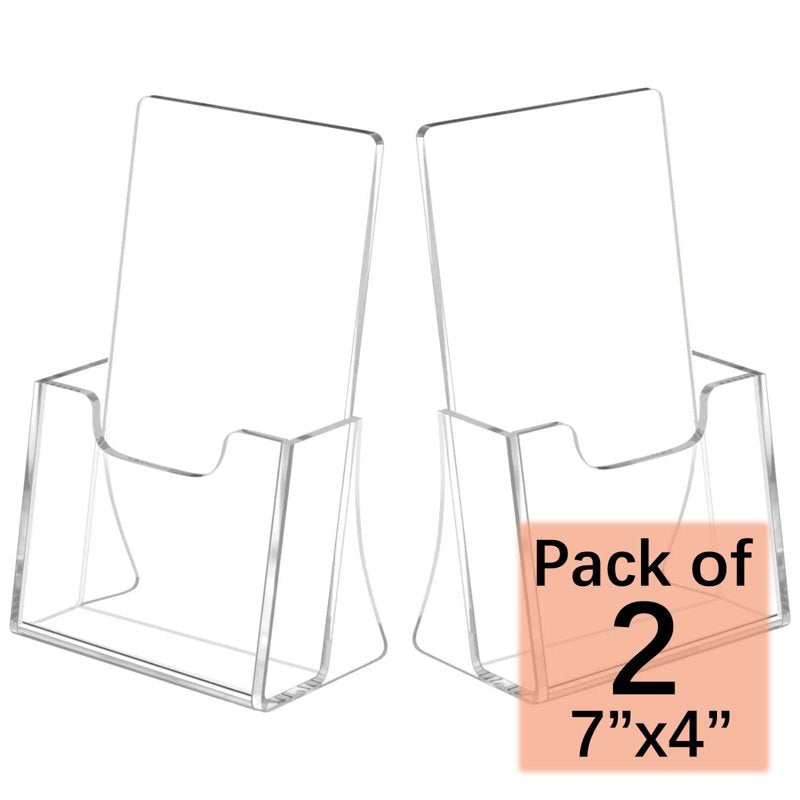 Acrylic Brochure Holder Set - Multiple Sizes for Flyers, Menus, Booklets