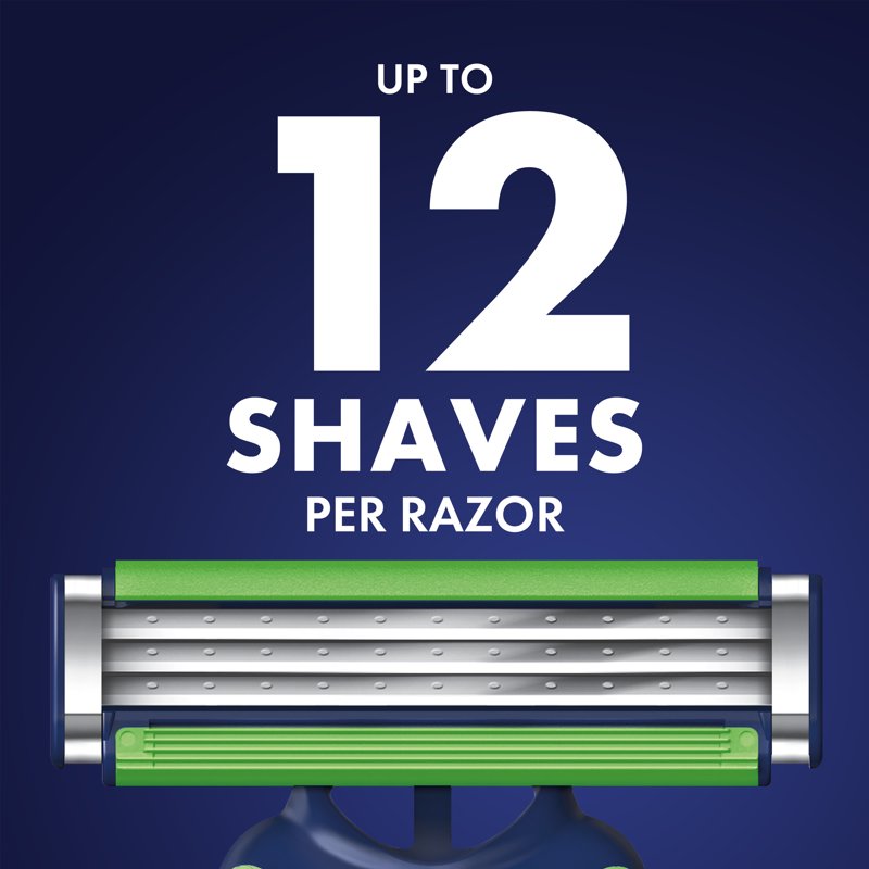 Men's Disposable Shaving Razors - Gillette Sensor3 Sensitive, 12 Shaves Per Razor