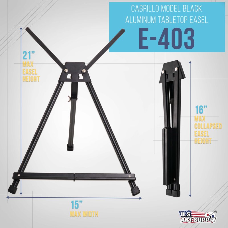 Adjustable Tabletop Display Easel - Portable Artist Tripod Stand for Artwork & Signs