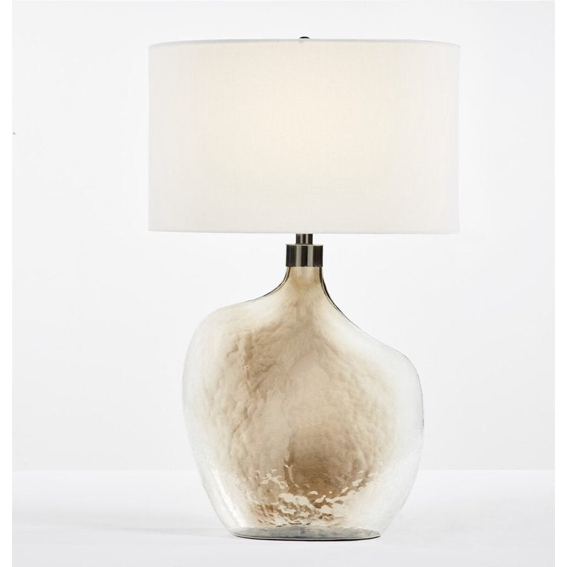 Modern Gold Table Lamp - 27.5 Inch Artistic Glass Accent Light