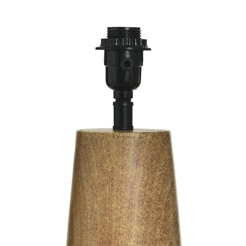 Wood Grain Finish Table Lamp with Pleated Shade - 23 Inch Indoor Decor Light