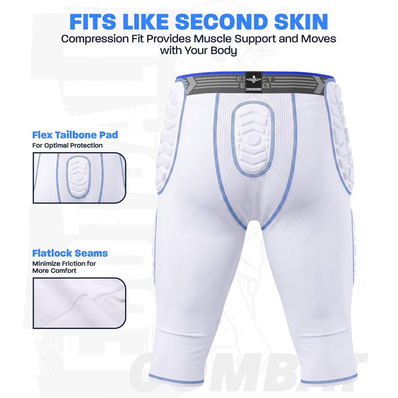 Youth Football Girdle with Integrated Padding and Cup Pocket - Compression Shorts for Boys