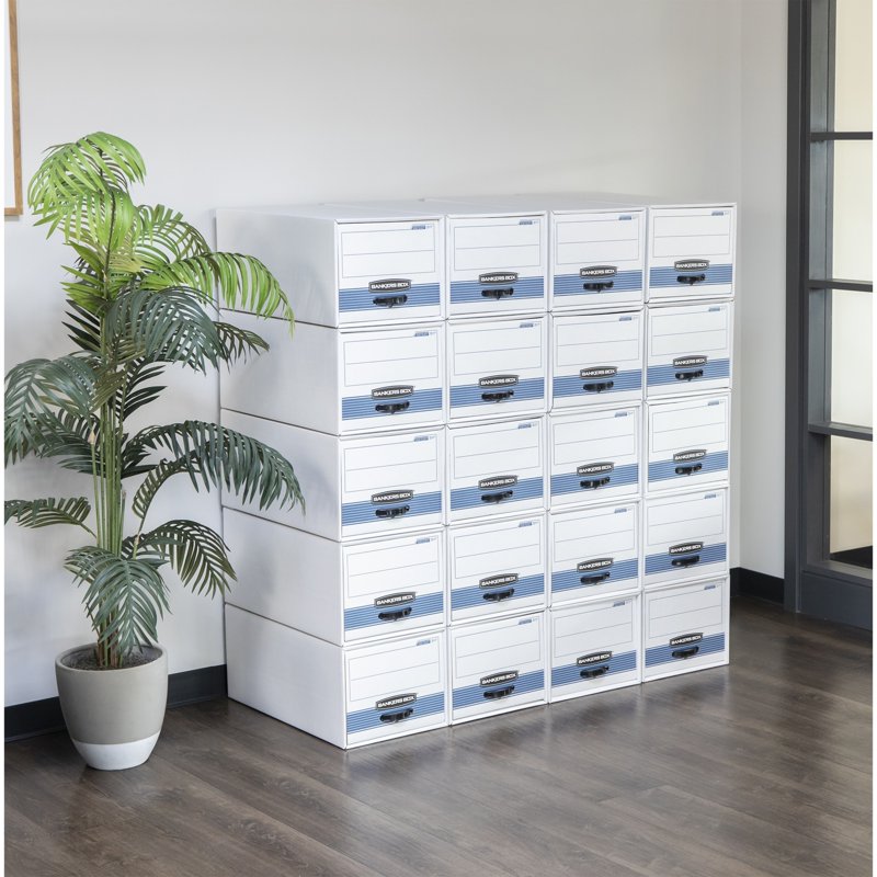 Steel Plus Filing Box - Letter Size White 6-Pack Drawer Storage