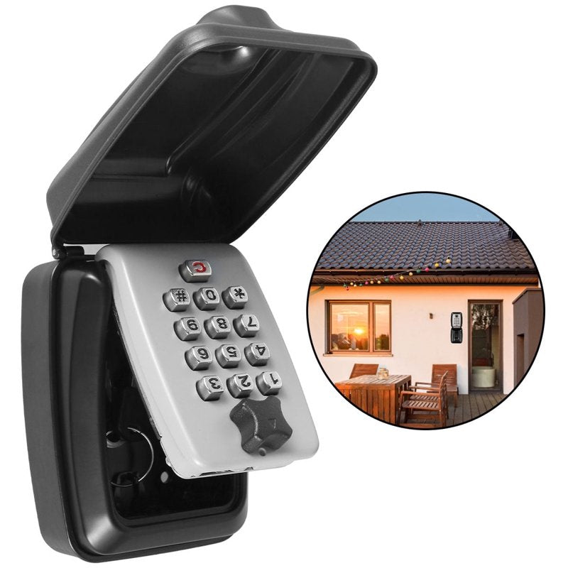 Outdoor Wall Mount Key Lock Box Waterproof Combination Safe for House Keys