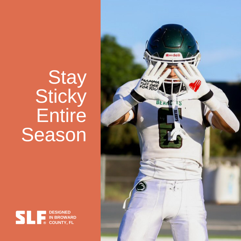 Ultra Sticky Football Receiver Gloves - Lightweight, Durable, Padded Comfort