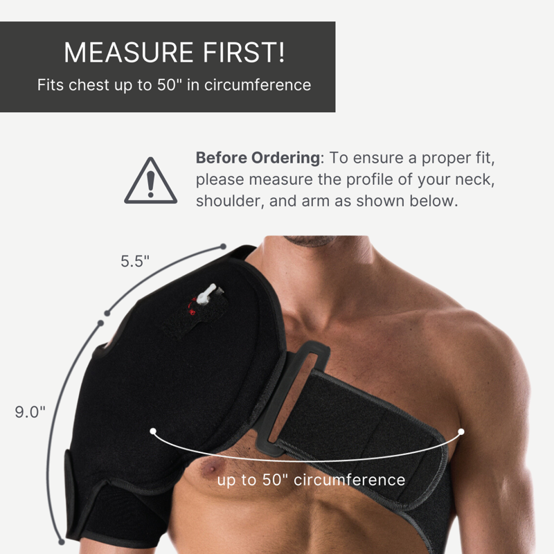Cold Hot Shoulder Wrap for Pain Relief - Adjustable Compression Support